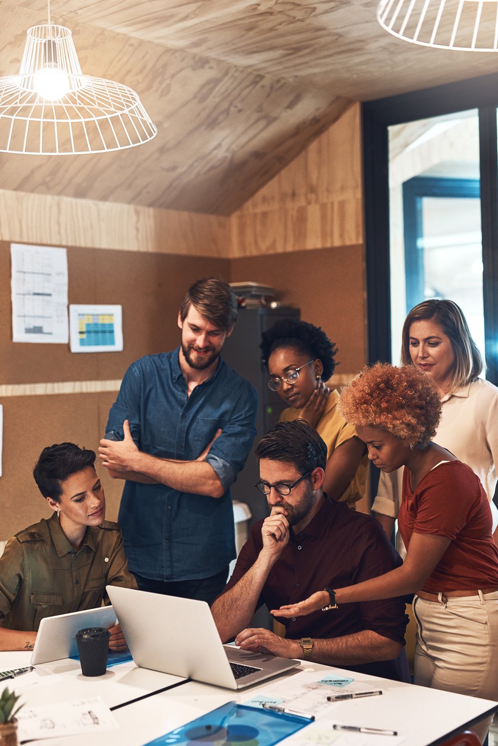 Working Cohesively Together. Shot of a Diverse Group of Business